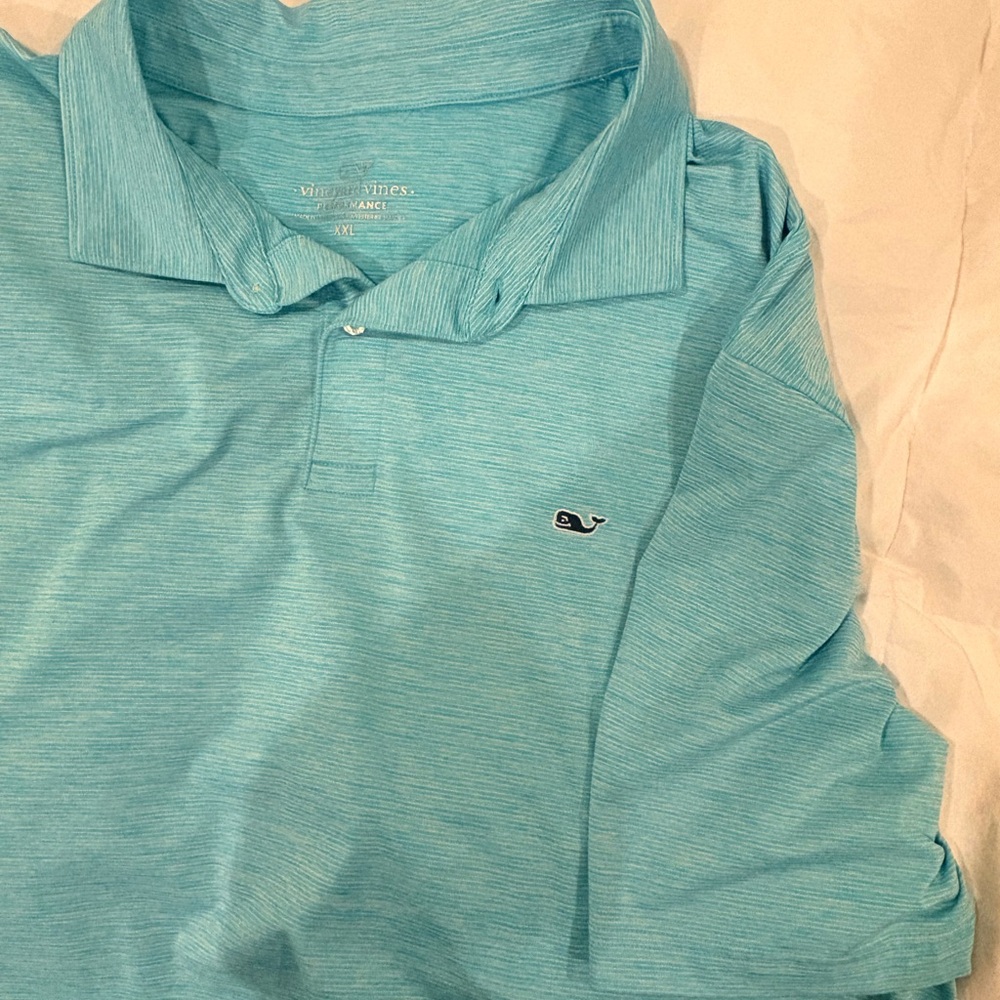 Vineyard Vines Men's Aqua Polo Shirt